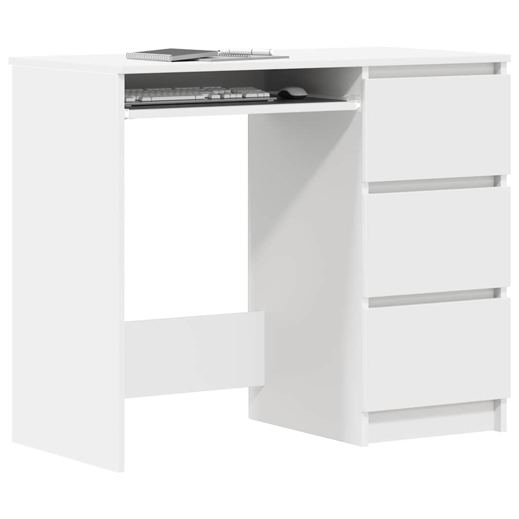Radni stol bijeli 90 x 45 x 76 cm konstruirano drvo