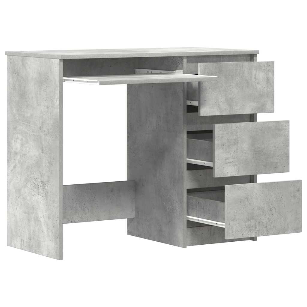 Radni stol siva boja betona 90 x 45 x 76 cm konstruirano drvo