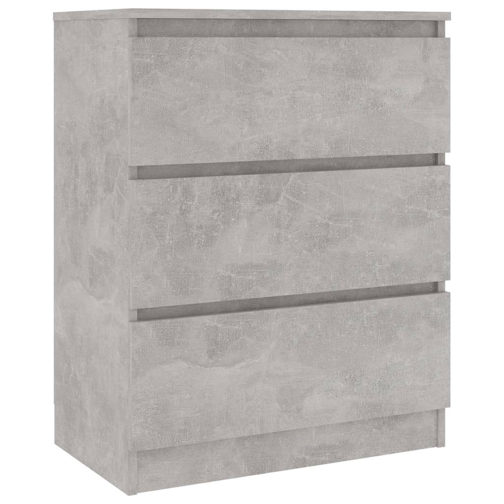 Komoda siva boja betona 60 x 35 x 76 cm od konstruiranog drva