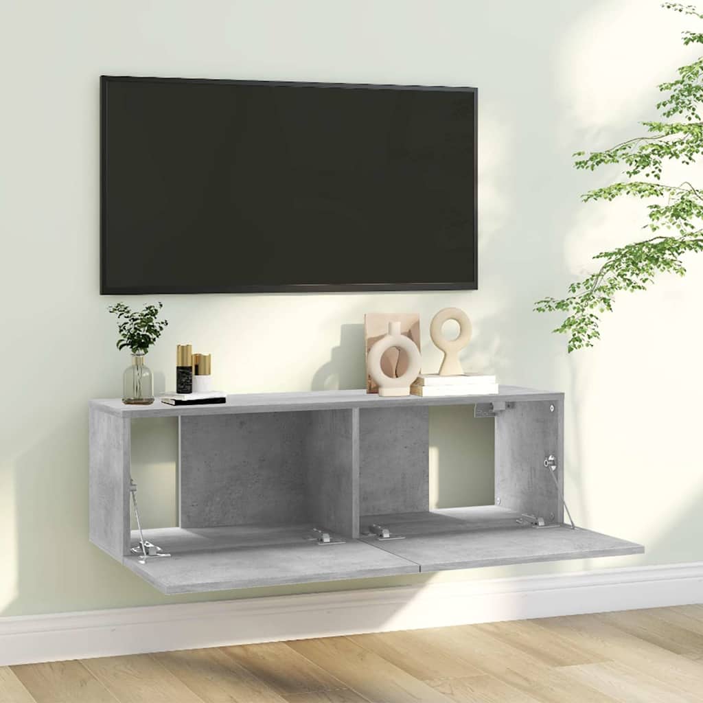 TV ormarić boja betona 100 x 30 x 30 cm od konstruiranog drva