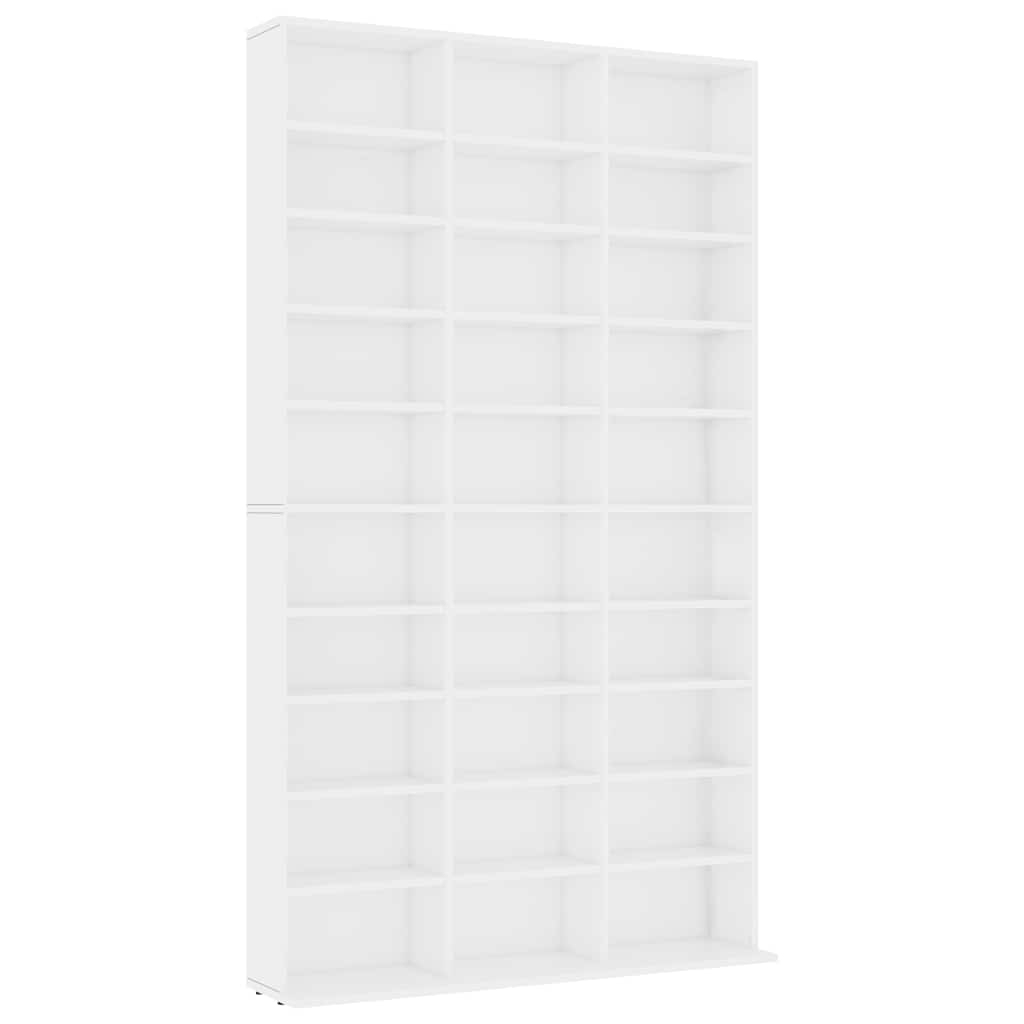 Ormarić za CD-ove bijeli 102x23x177,5 cm od konstruiranog drva