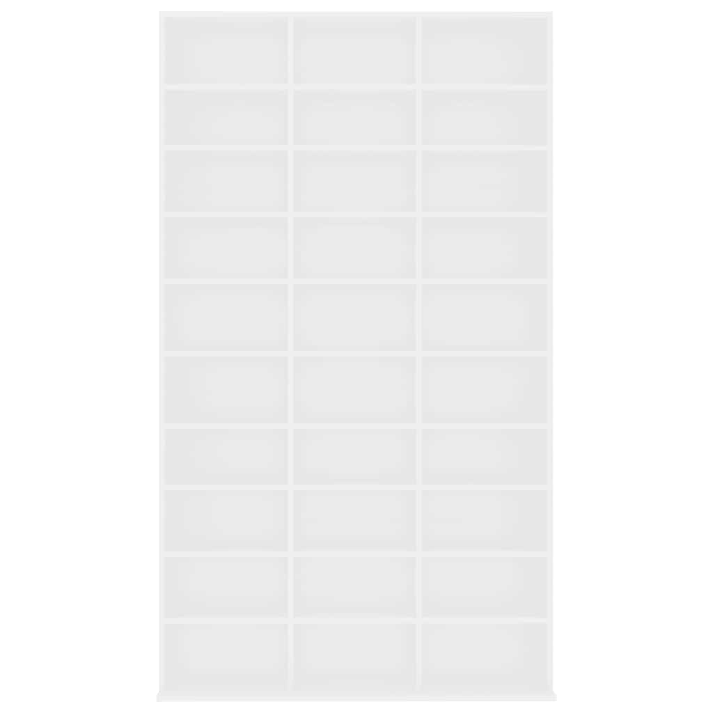 Ormarić za CD-ove bijeli 102x23x177,5 cm od konstruiranog drva