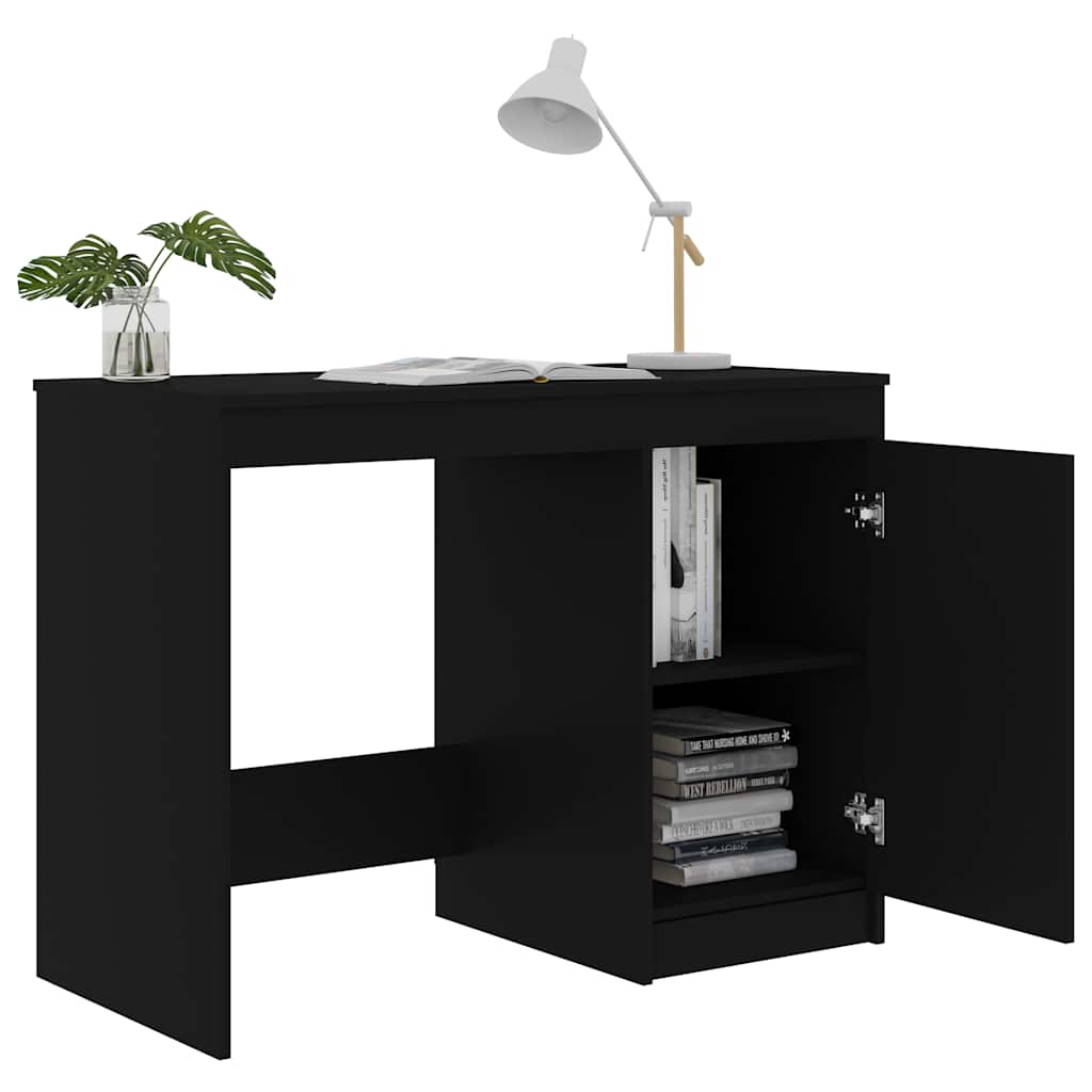 Radni stol crni 100 x 50 x 76 cm od konstruiranog drva