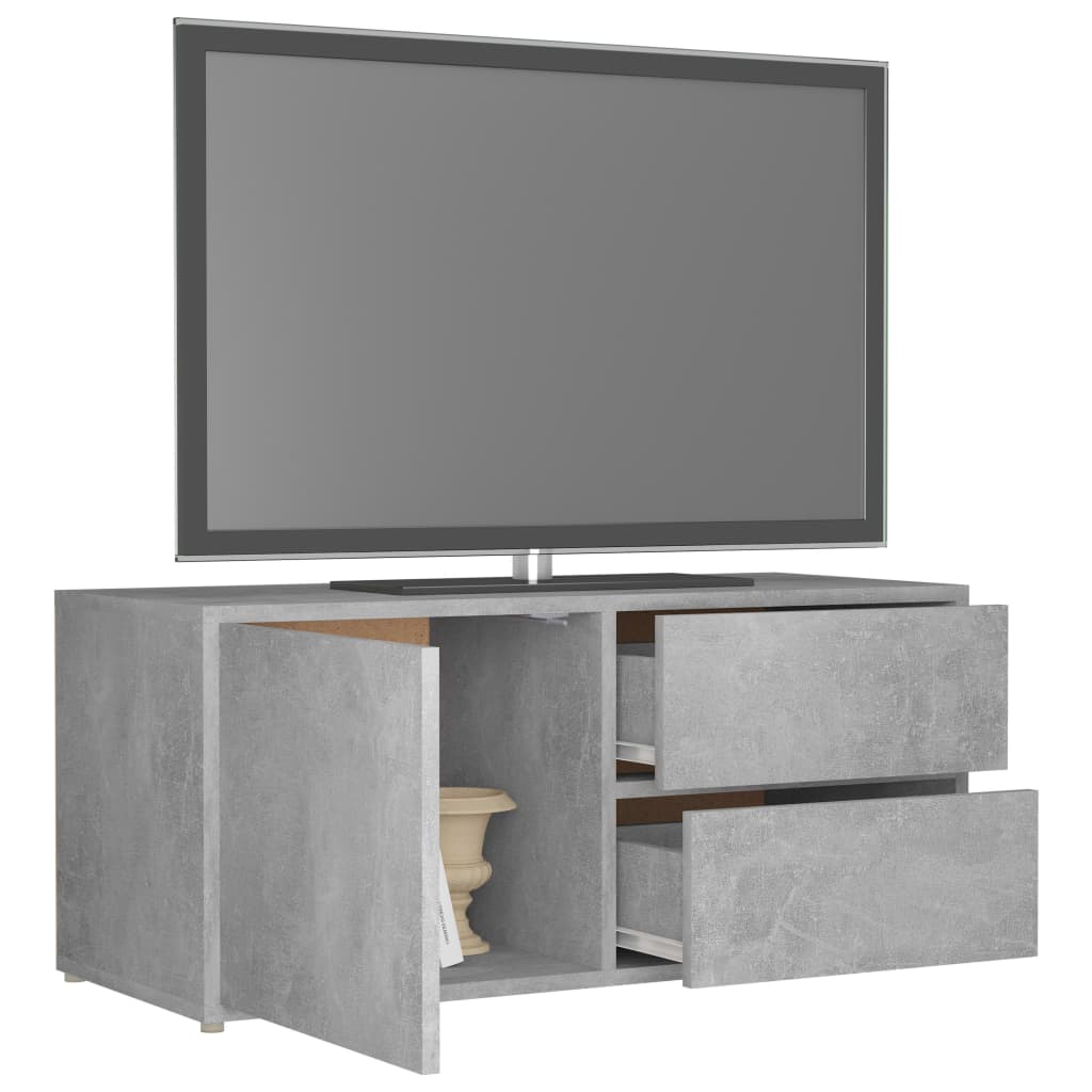 TV ormarić siva boja betona 80 x 34 x 36 cm konstruirano drvo