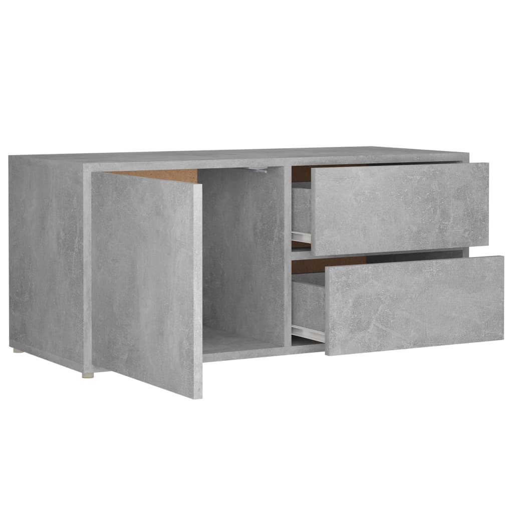TV ormarić siva boja betona 80 x 34 x 36 cm konstruirano drvo