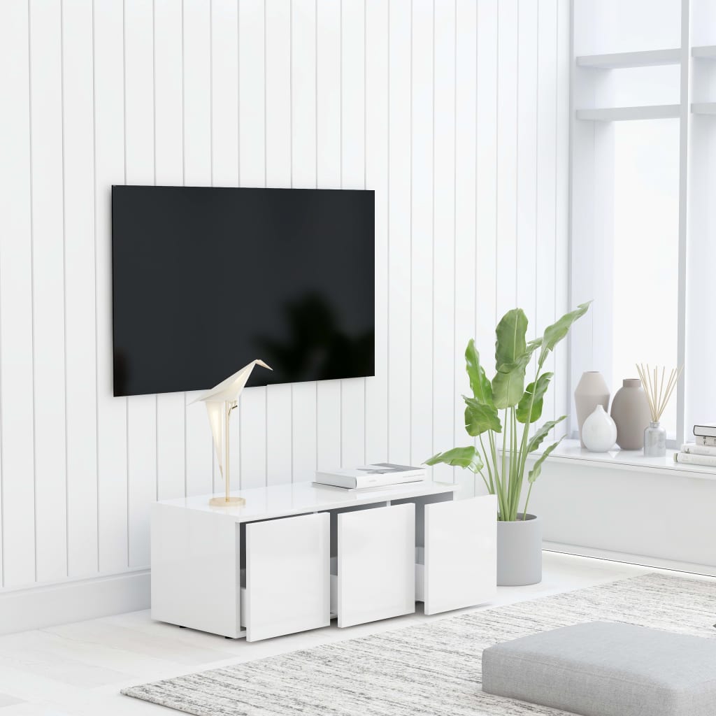 TV ormarić bijeli 80 x 34 x 30 cm od konstruiranog drva