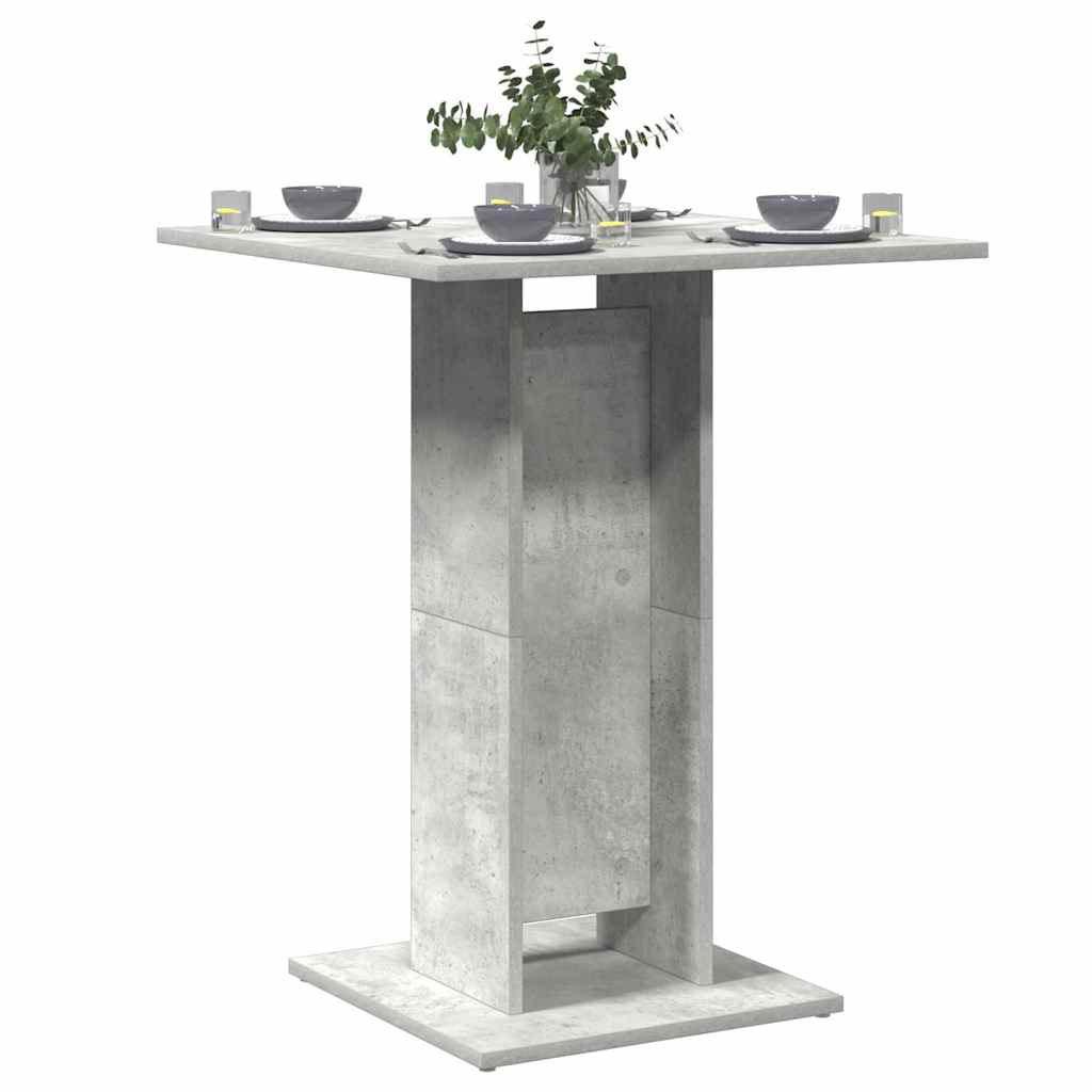 Bistro stol boja betona 60 x 60 x 75 cm od konstruiranog drva