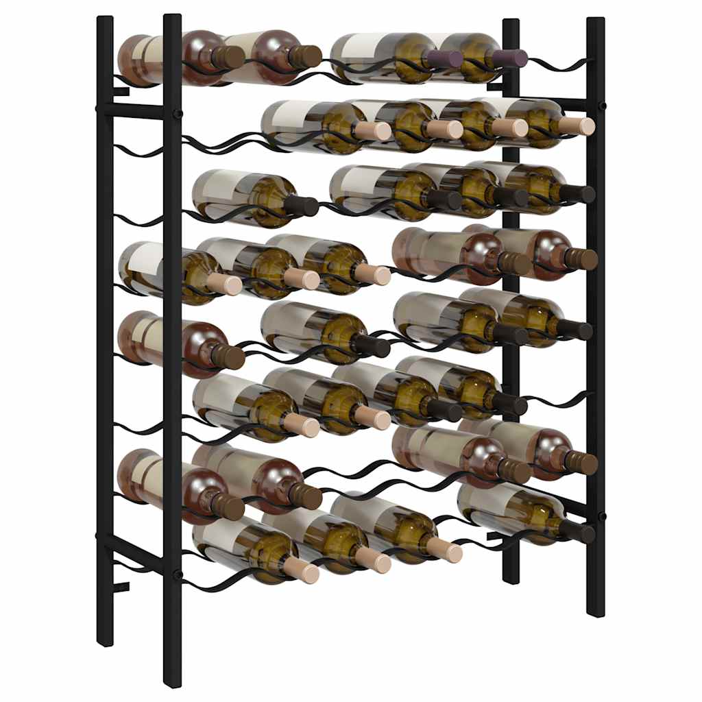 Stalak za vino za 48 boca crni metalni