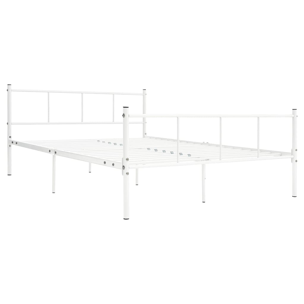Okvir za krevet bijeli metalni 120 x 200 cm