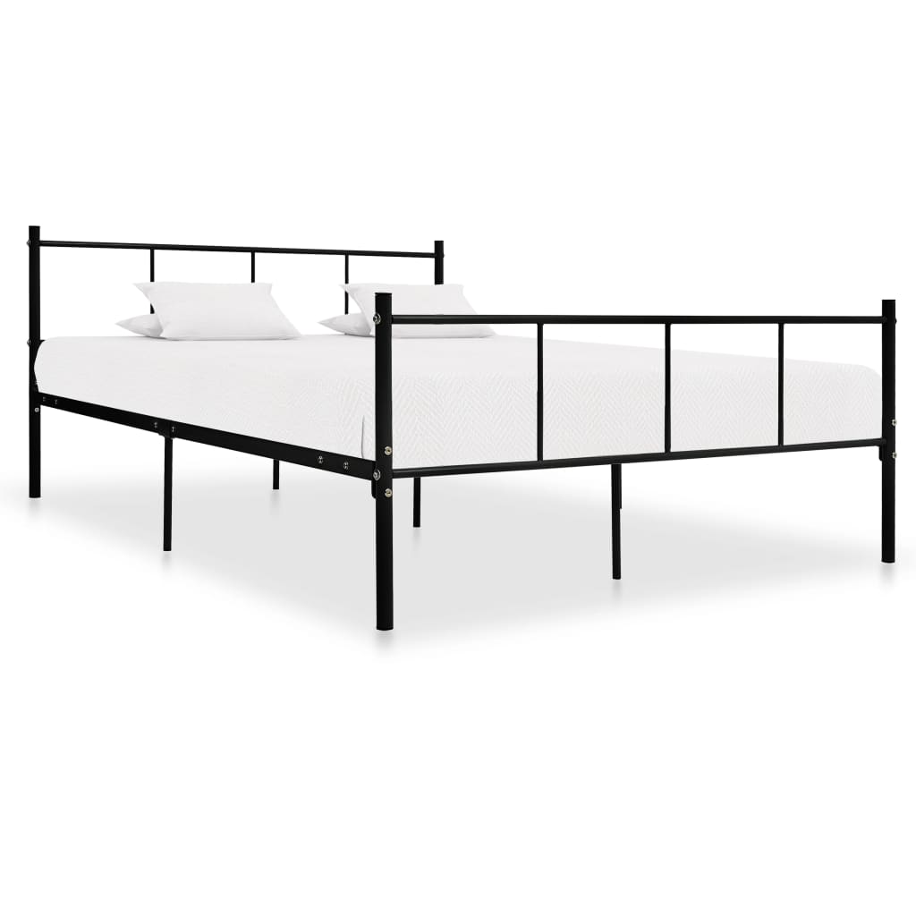 Okvir za krevet crni metalni 140 x 200 cm