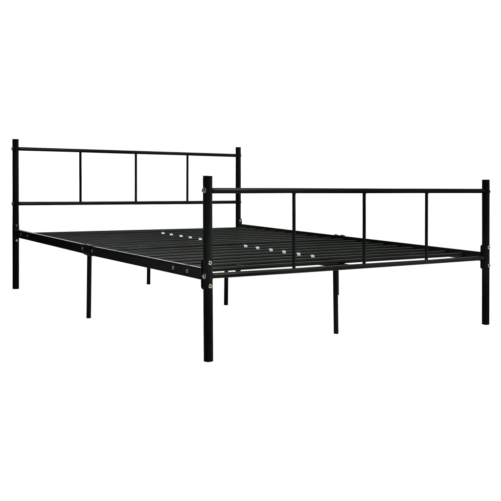 Okvir za krevet crni metalni 140 x 200 cm