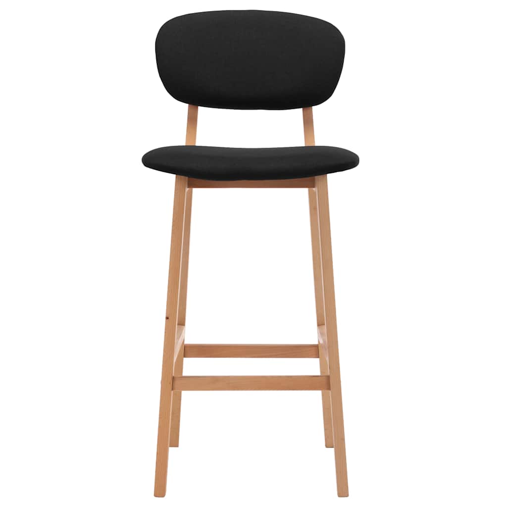 Barski stolci od tkanine 2 kom crni