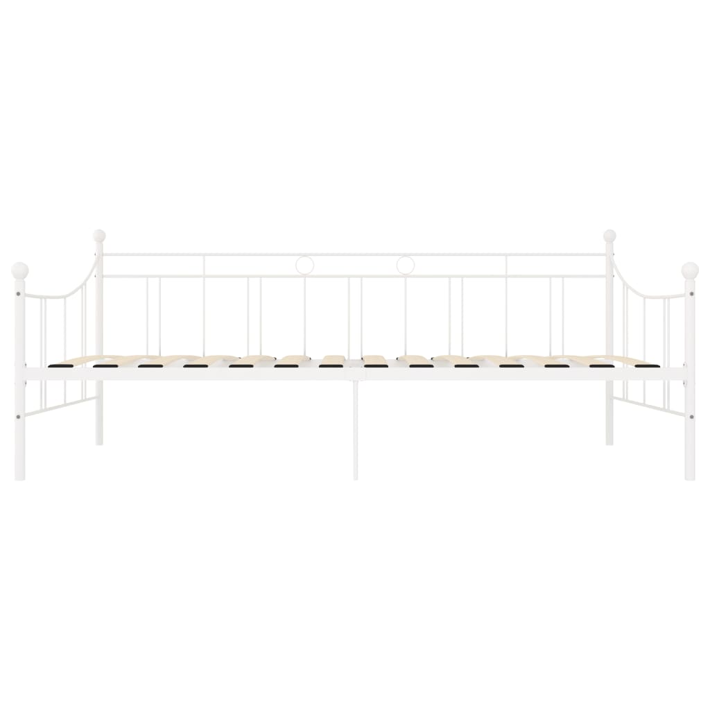 Okvir za dnevni ležaj bijeli metalni 90 x 200 cm