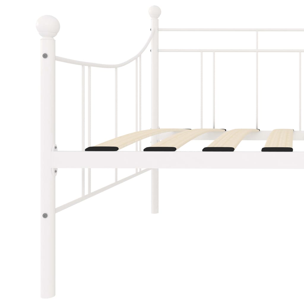 Okvir za dnevni ležaj bijeli metalni 90 x 200 cm