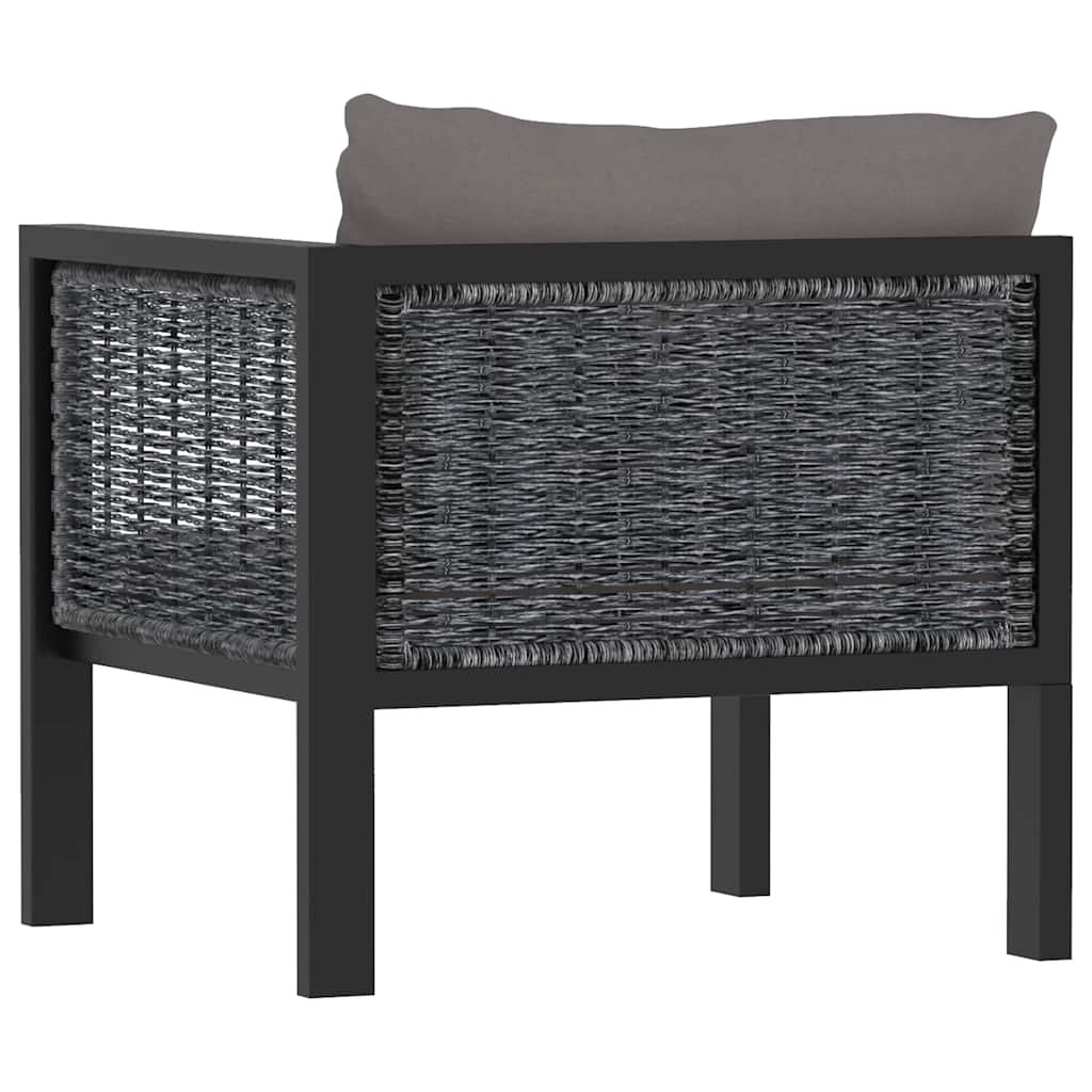 Modularna kutna sofa od poliratana s lijevim naslonom antracit