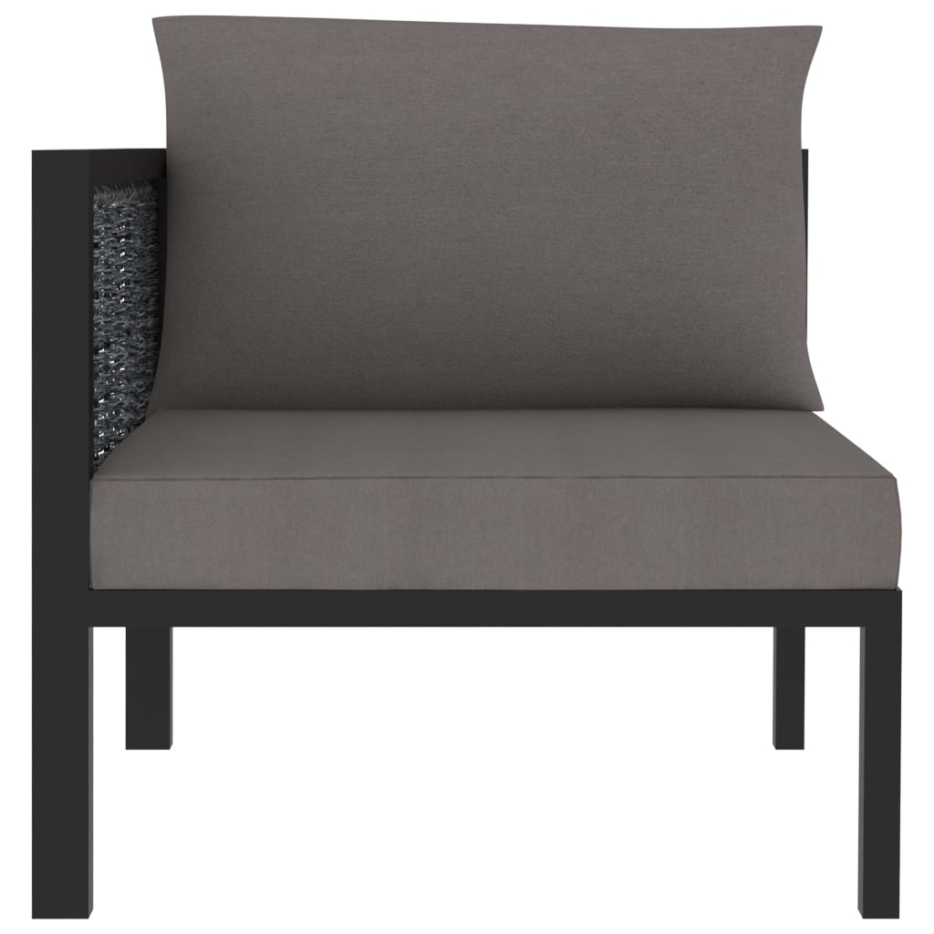 Modularna kutna sofa od poliratana s desnim naslonom antracit