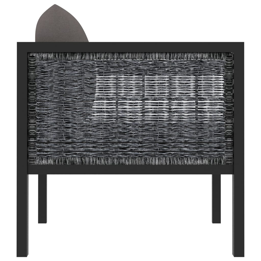 Modularna kutna sofa od poliratana s desnim naslonom antracit