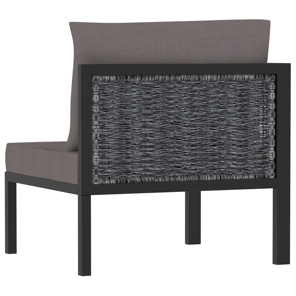 Modularna kutna sofa od poliratana s desnim naslonom antracit