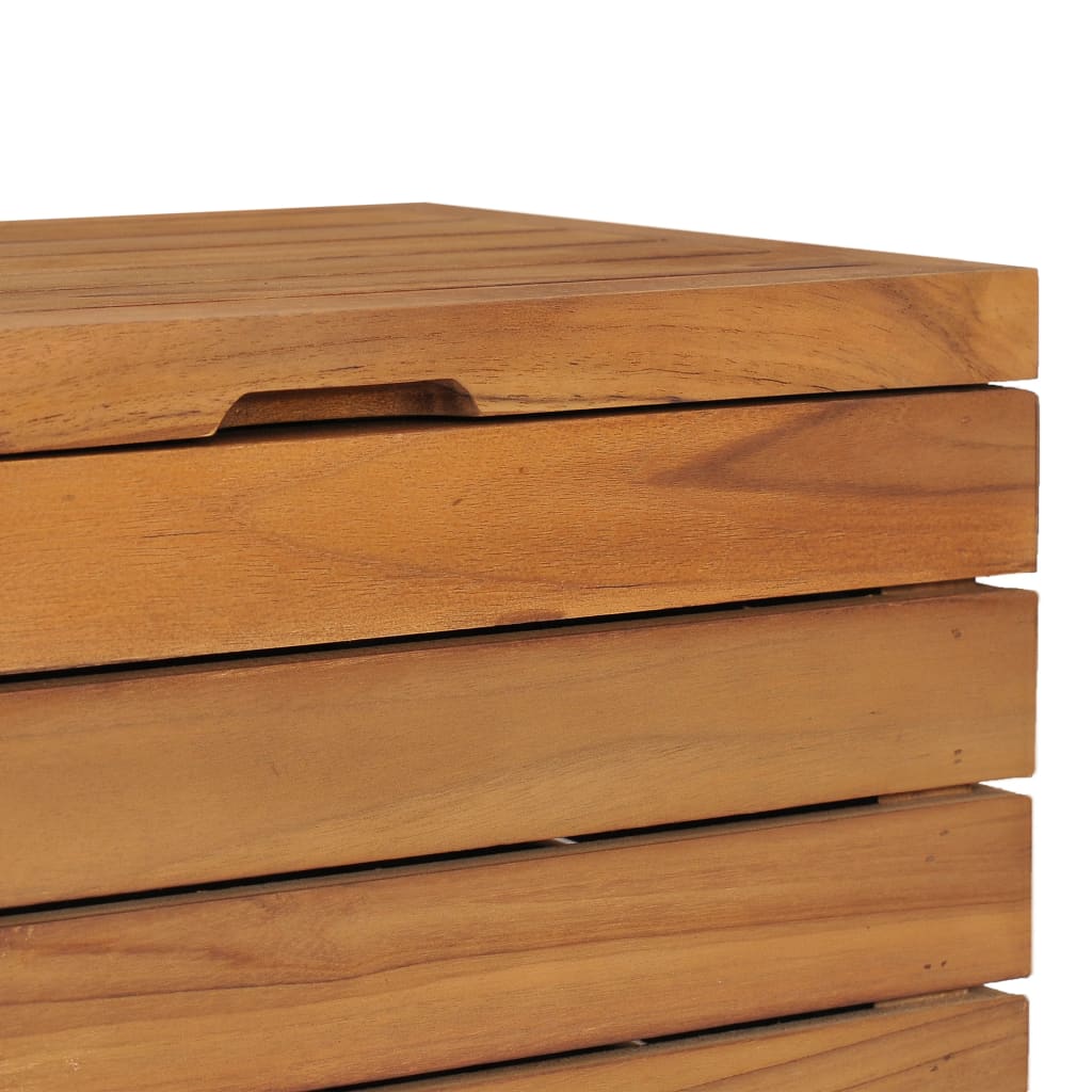 Košara za rublje 40 x 40 x 70 cm od masivne tikovine