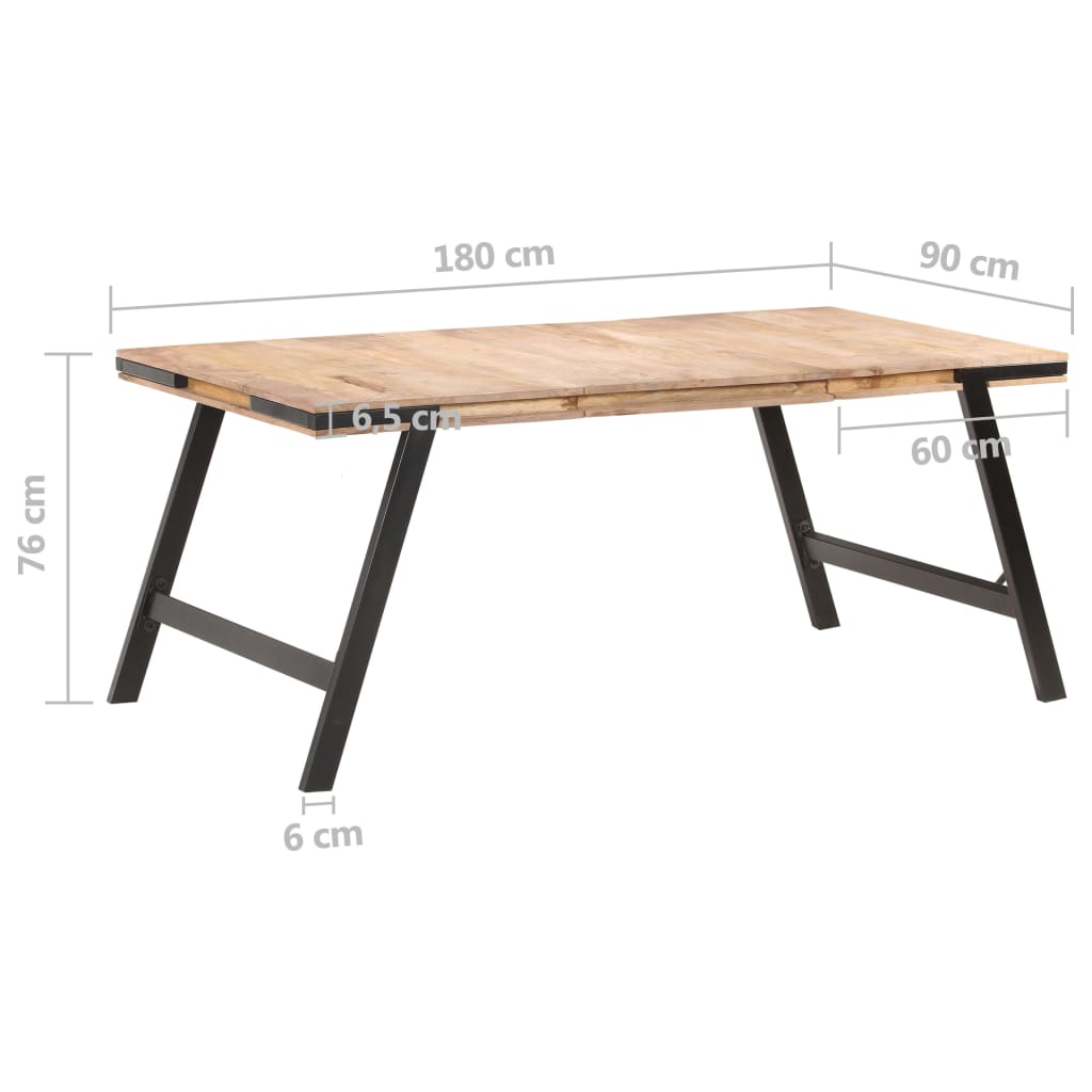 Blagovaonski stol 180 x 90 x 76 cm od masivnog drva manga