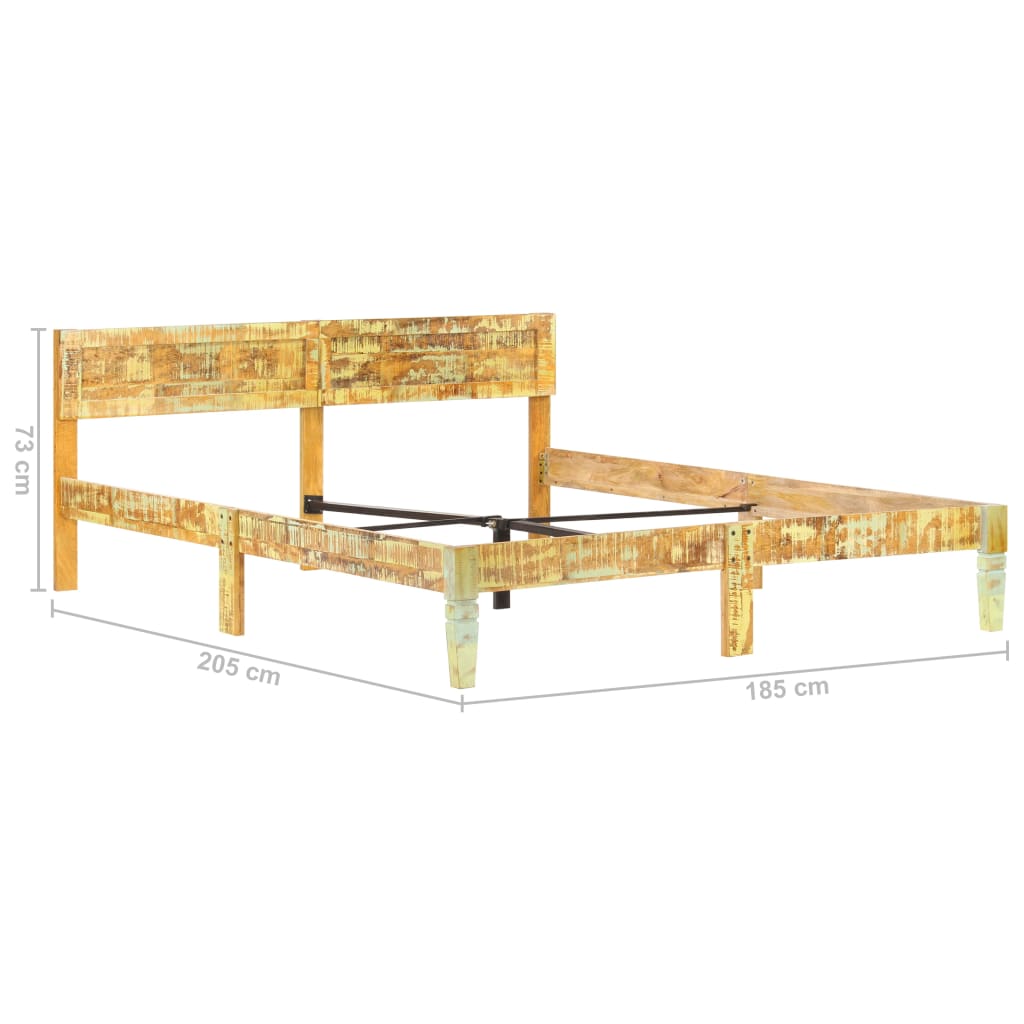 Okvir za krevet od masivnog obnovljenog drva 180 x 200 cm