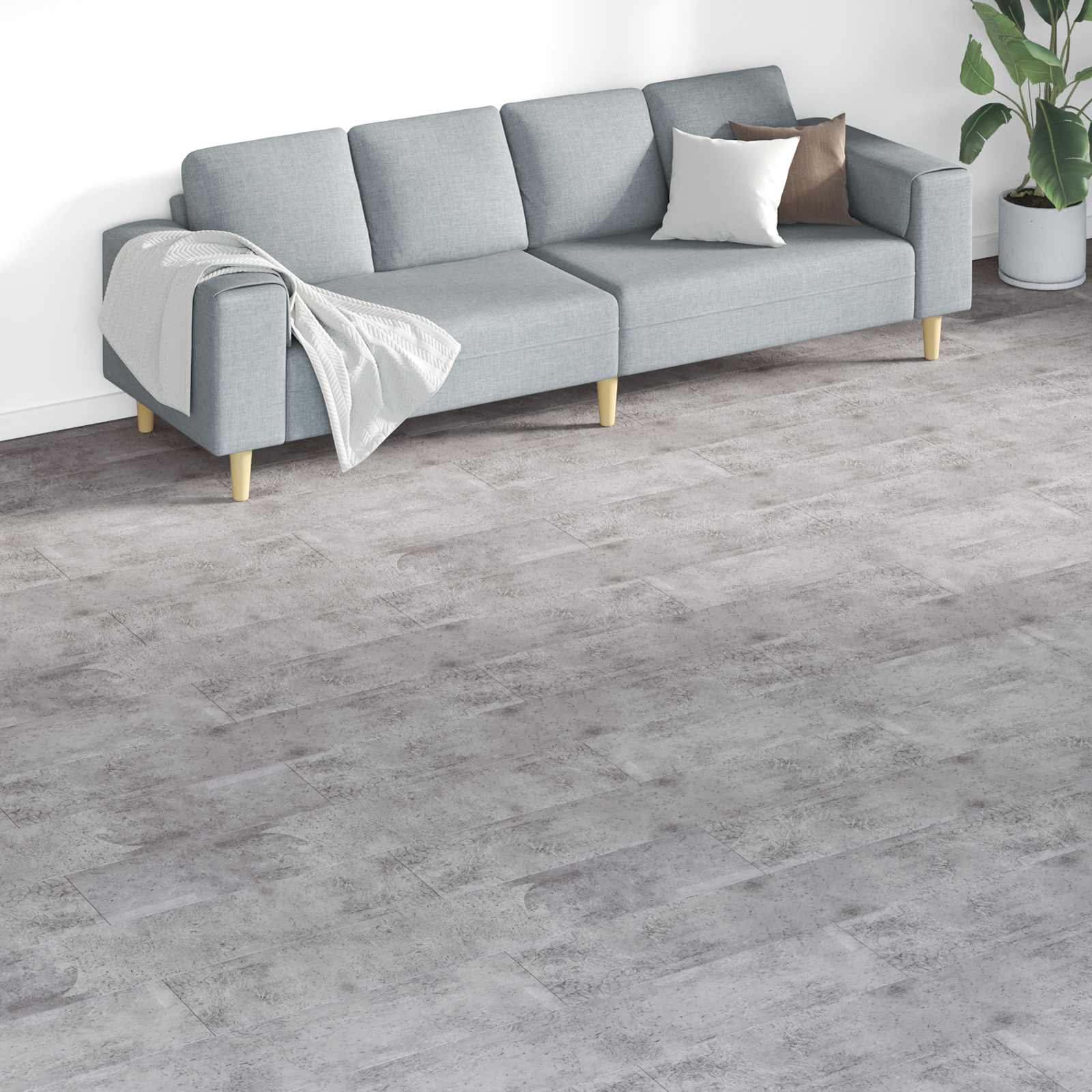 Podne daske 18 pcs Cement smeđi 5,26 m² PVC