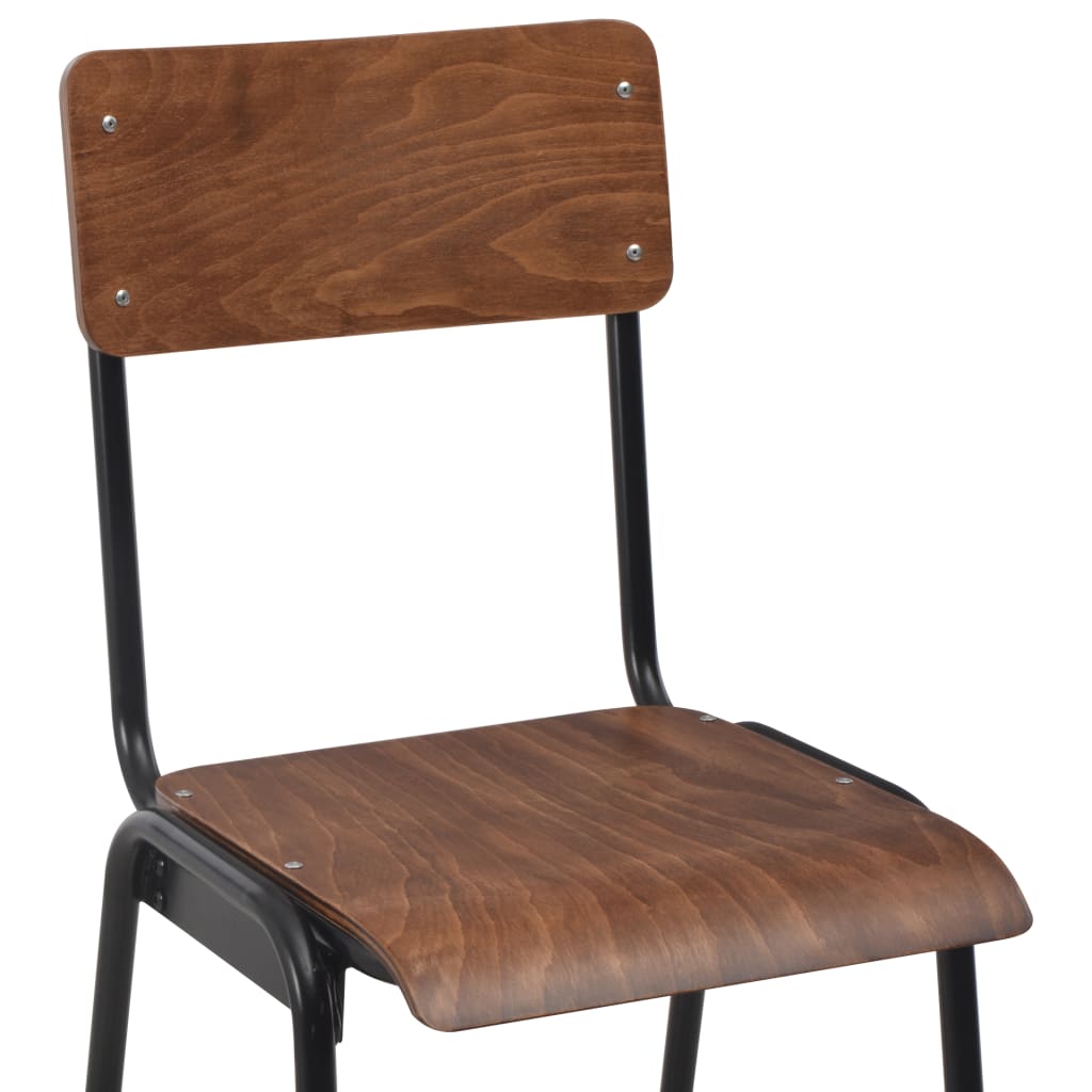 Barski stolci 6 kom od masivne iverice i čelika