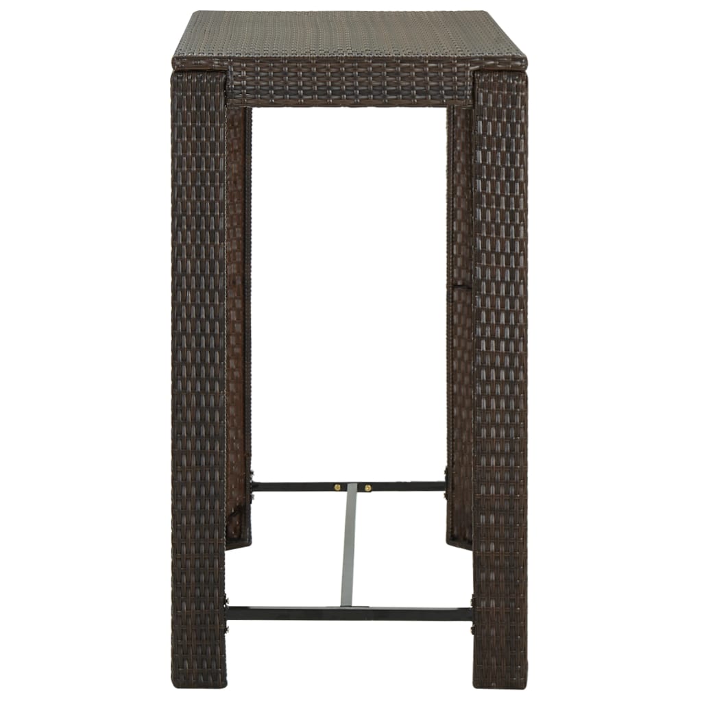 Vrtni barski stol smeđi 100 x 60,5 x 110,5 cm od poliratana
