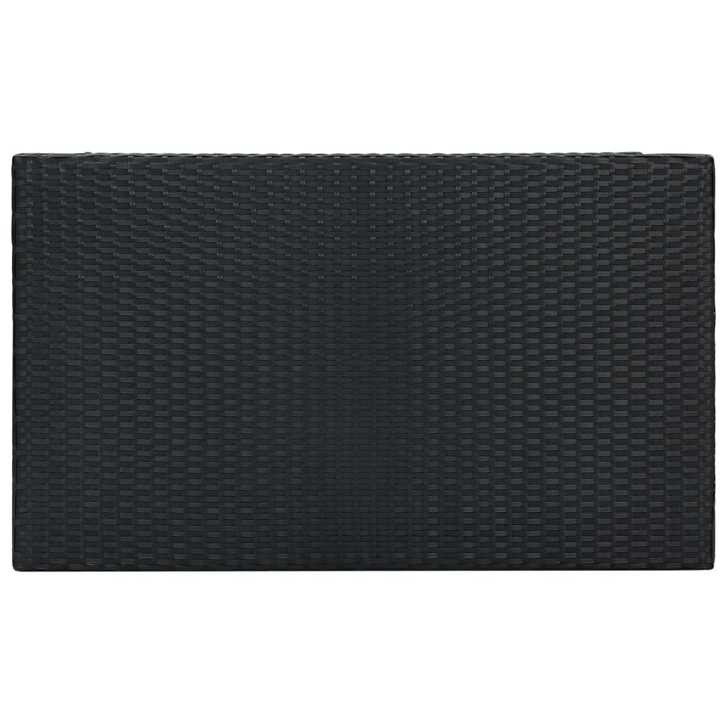 Vrtni barski stol crni 100 x 60,5 x 110,5 cm od poliratana