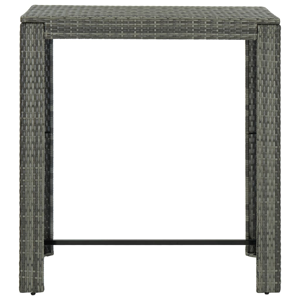 Vrtni barski stol sivi 100 x 60,5 x 110,5 cm od poliratana