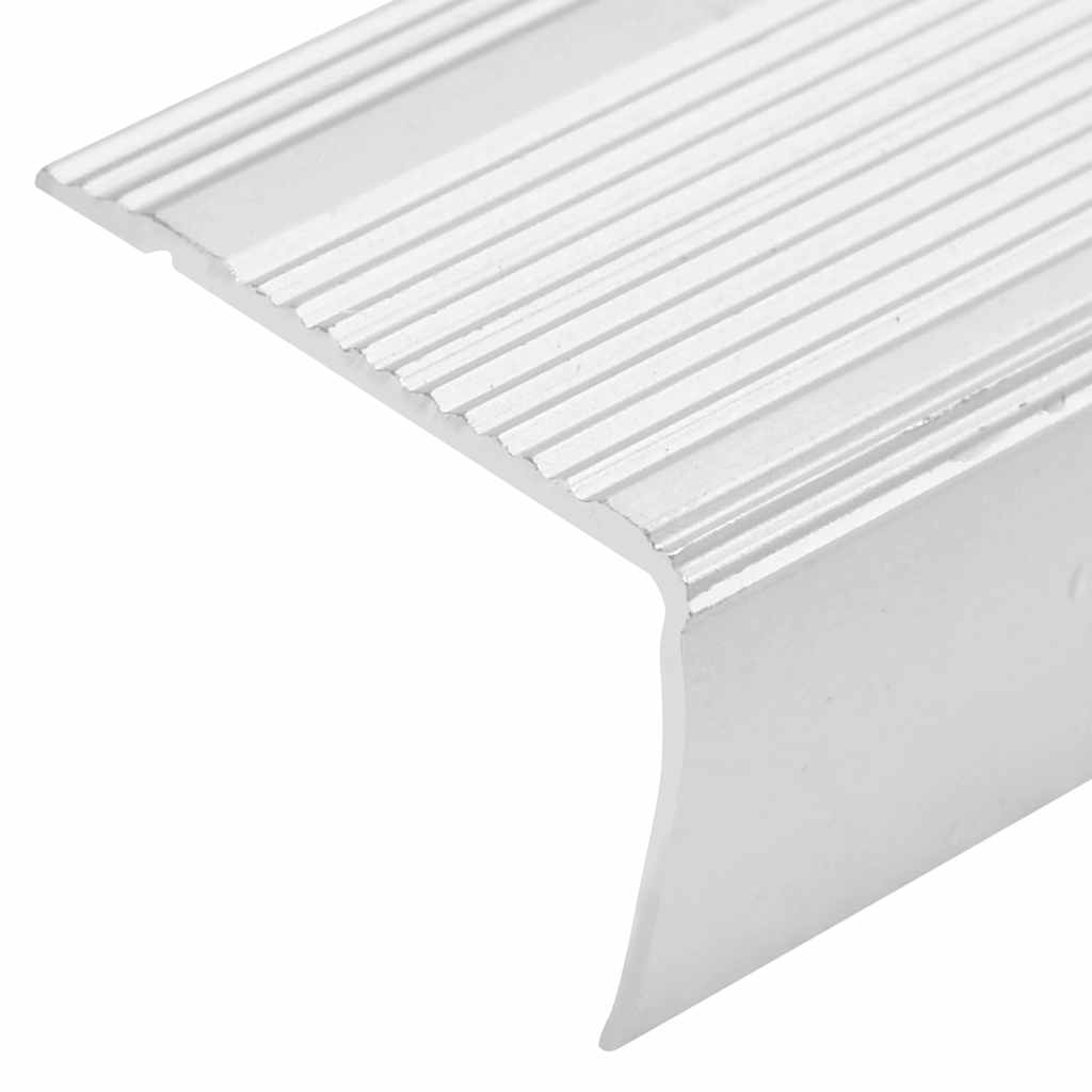 Rubnjaci za stepenice L-oblik 15 kom aluminijski 90 cm srebrni
