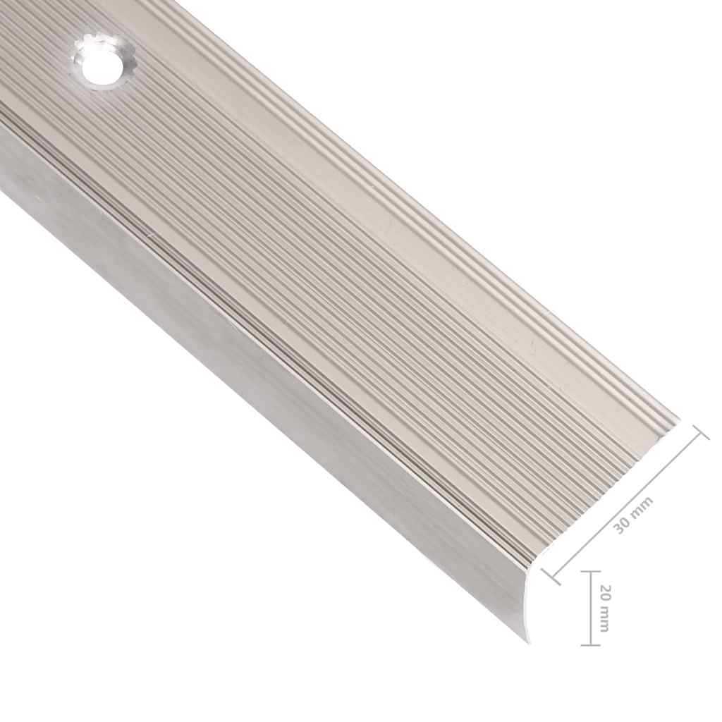 Rubnjaci za stepenice L-oblika 5 kom aluminijski 90 cm bež