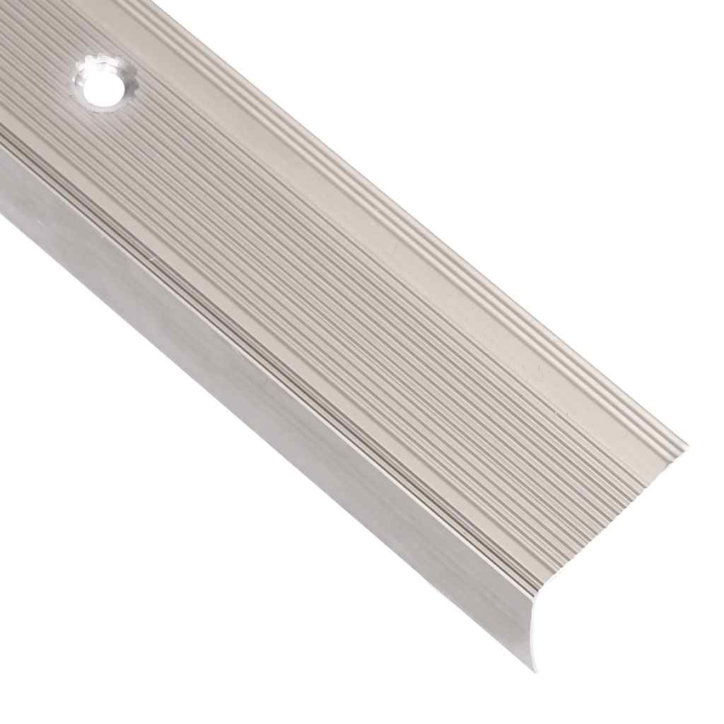 Rubnjaci za stepenice L-oblika 5 kom aluminijski 90 cm bež