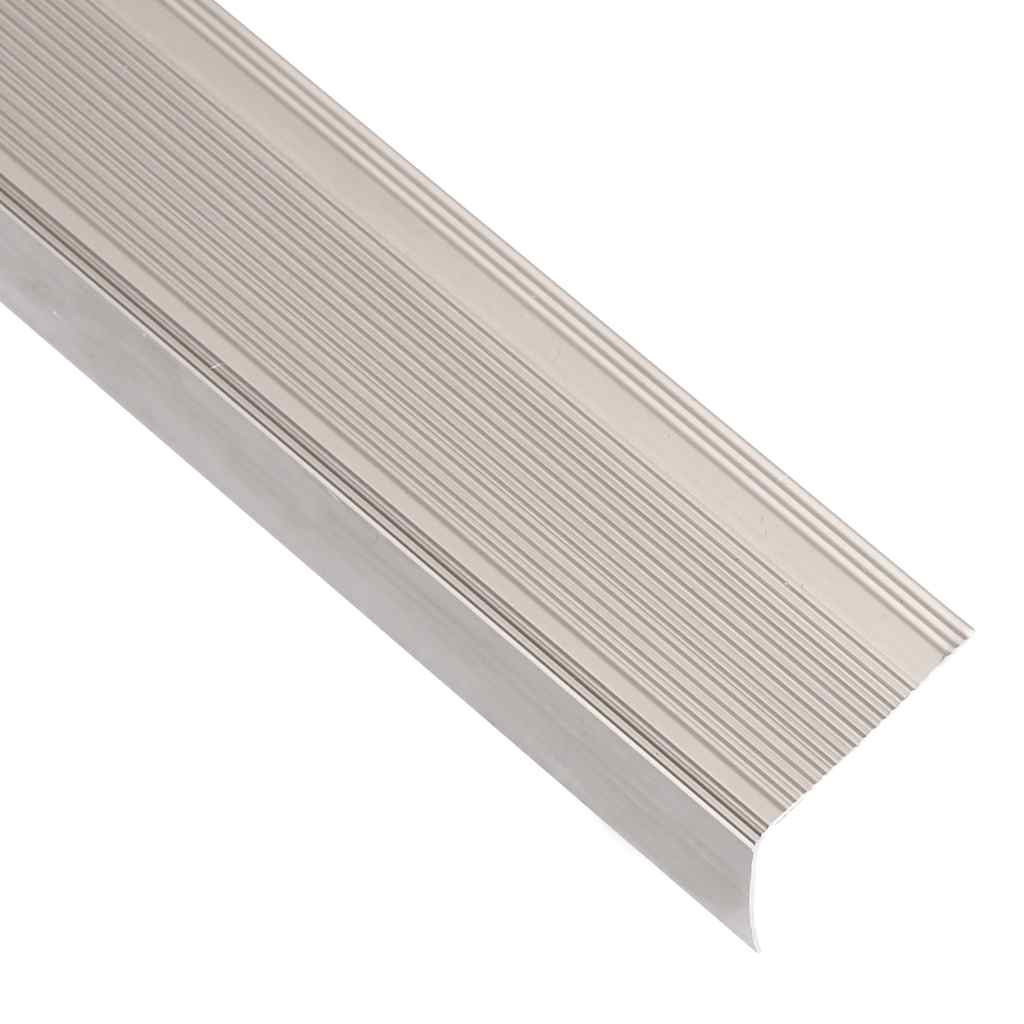 Rubnjaci za stepenice L-oblika 5 kom aluminijski 90 cm bež