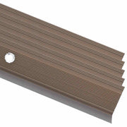 Rubnjaci za stepenice L-oblika 5 kom aluminijski 100 cm smeđi