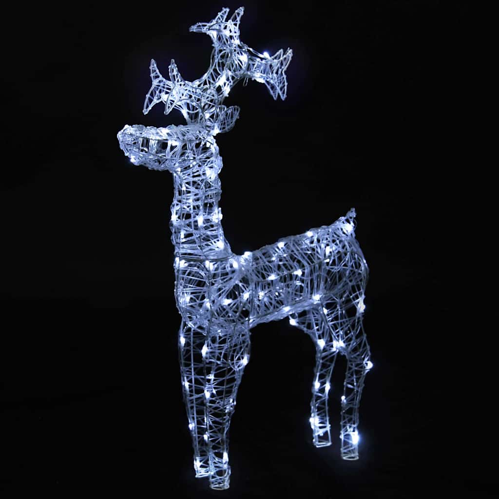 Ukrasni božićni sobovi s 90 LED žarulja 60x16x100 cm akrilni