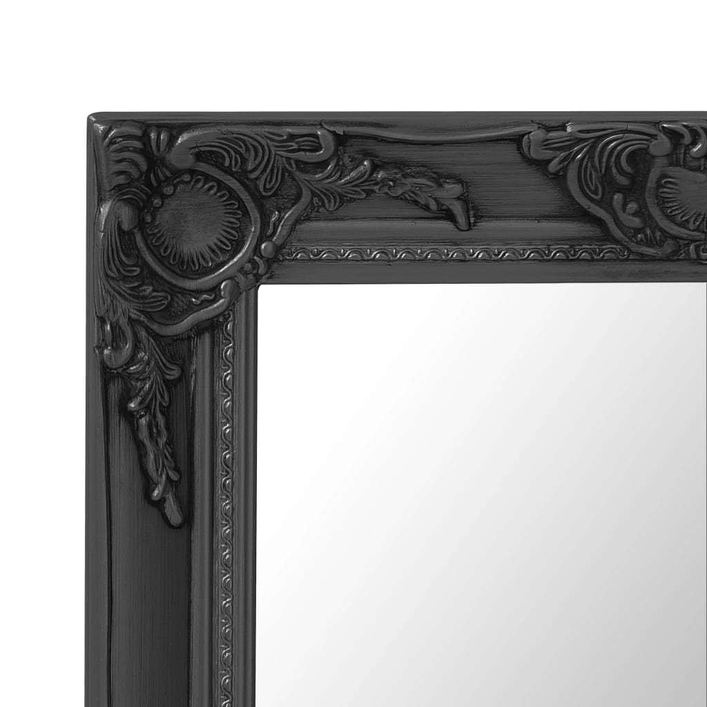 Zidno ogledalo u baroknom stilu 50 x 40 cm crno