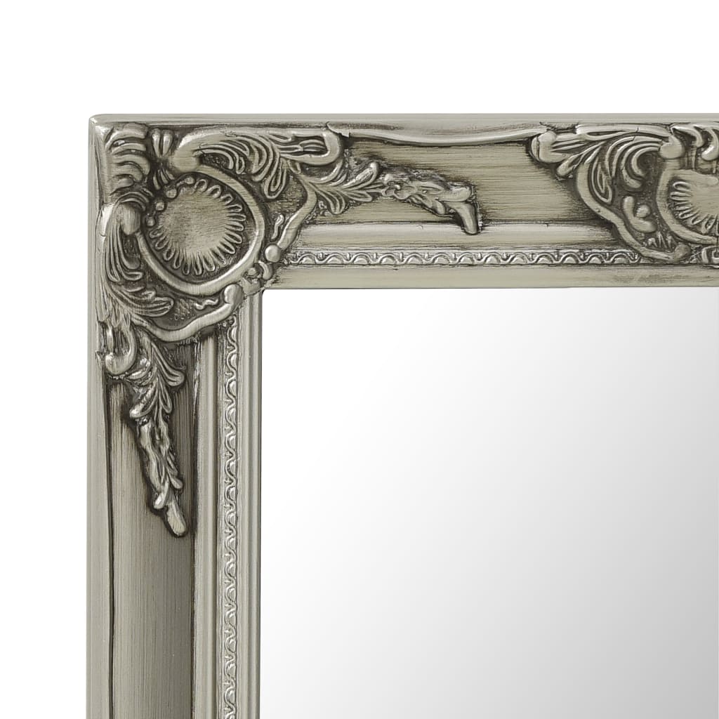 Zidno ogledalo u baroknom stilu 50 x 60 cm srebrno
