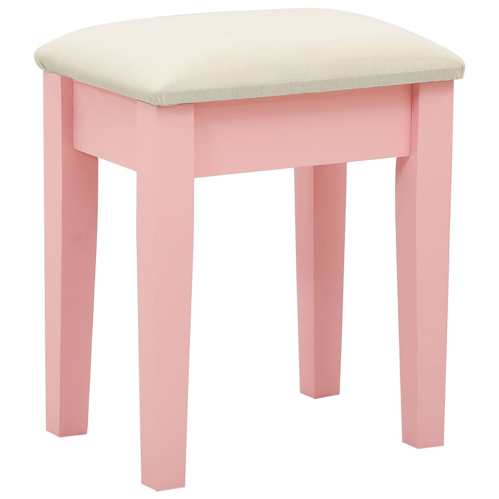 Toaletni stolić sa stolcem rozi 65x36x128 cm paulovnija i MDF