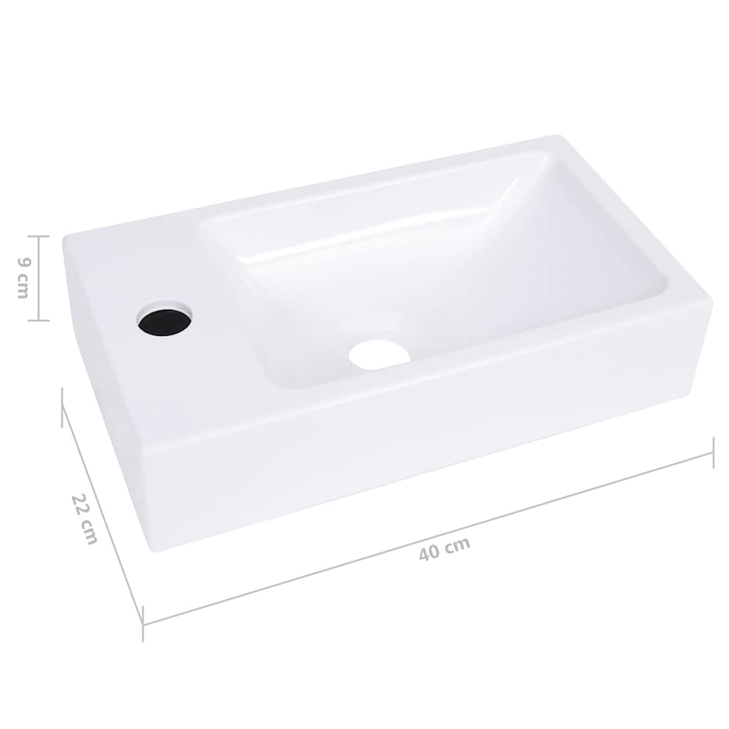 Umivaonik 400 x 220 x 90 mm SMC bijeli