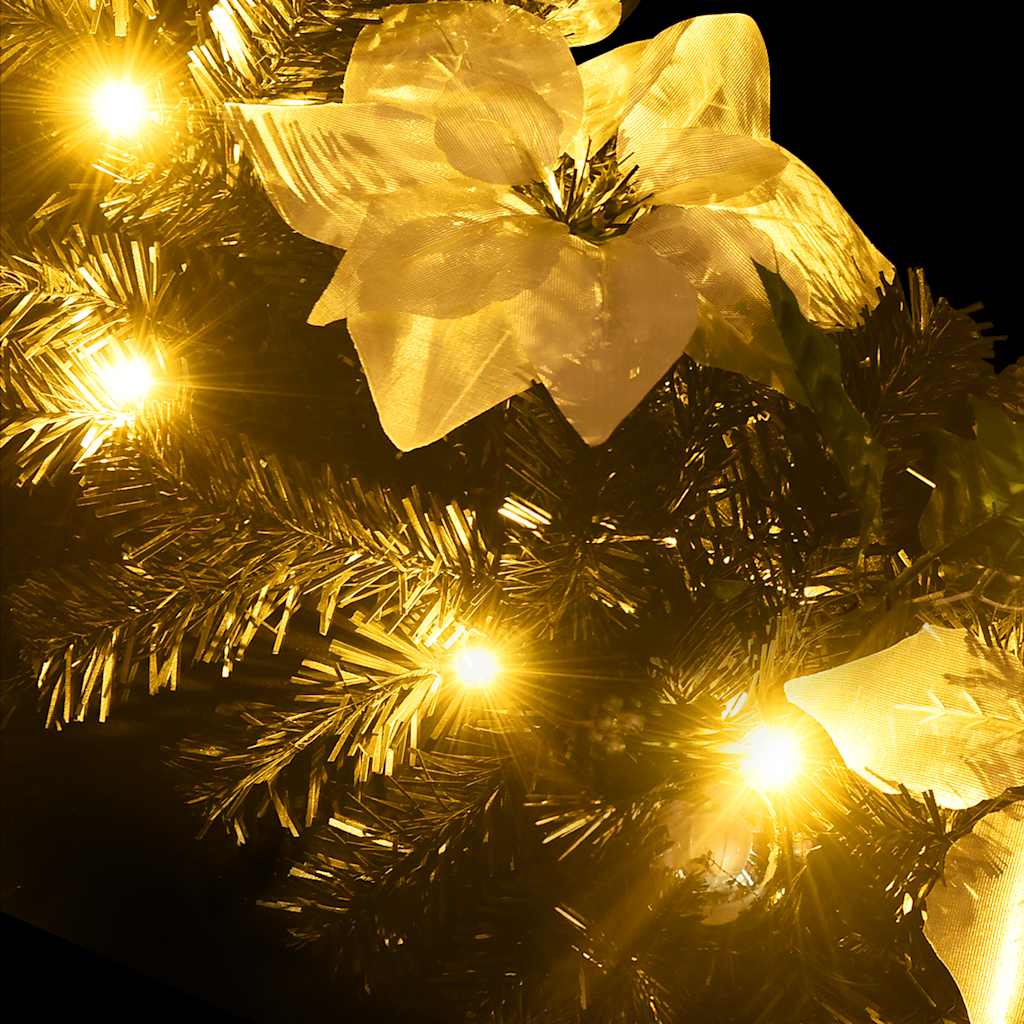 Božićna girlanda s LED svjetlima crna 2,7 m PVC