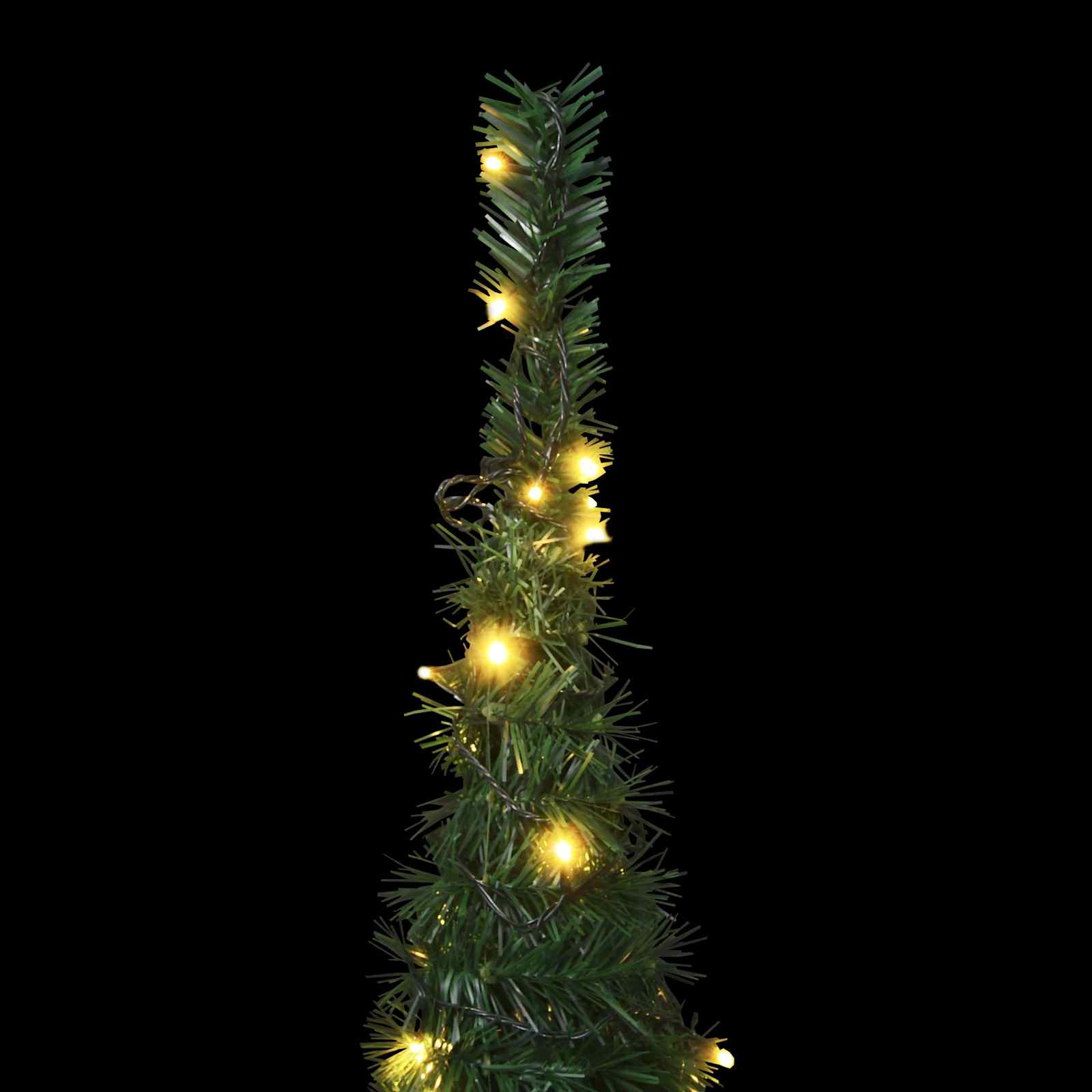 Božićno drvce with LED String Lights Zelena 150 x 150 cm PVC