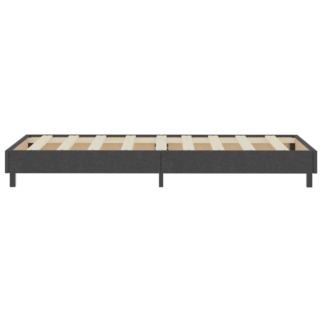Krevet od tkanine s oprugama tamnosivi 100 x 200 cm