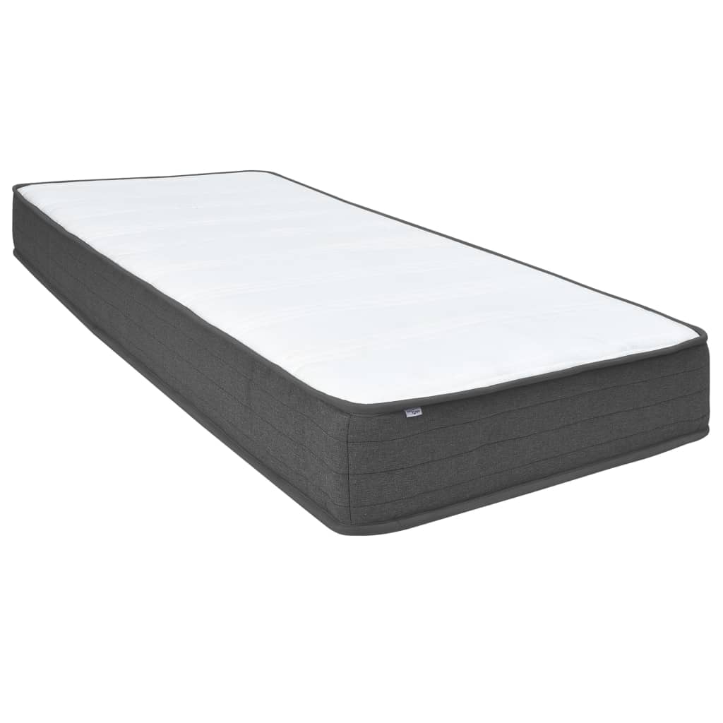 Krevet od tkanine s oprugama tamnosivi 100 x 200 cm