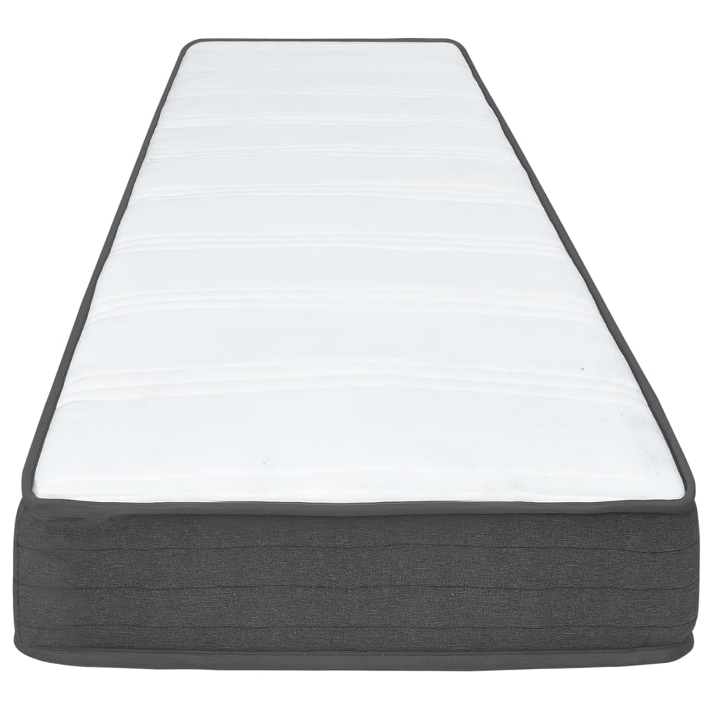 Krevet od tkanine s oprugama tamnosivi 100 x 200 cm