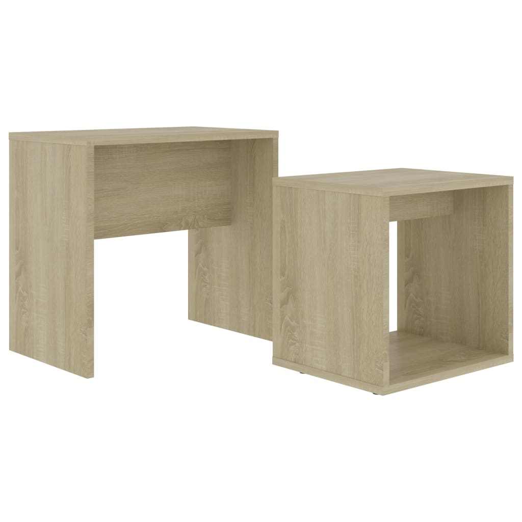 Set stolića za kavu boja hrasta 48x30x45 cm konstruirano drvo