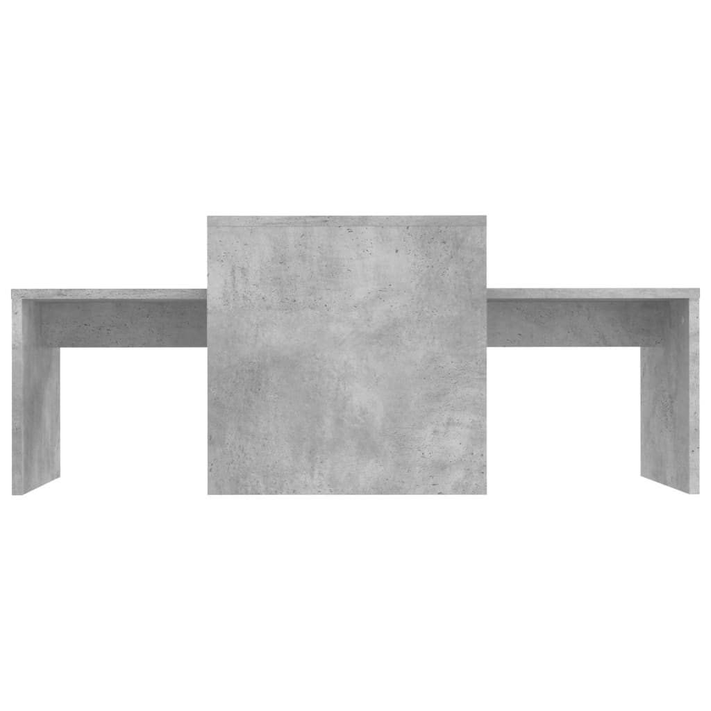 Set stolića za kavu boja betona 100x48x40 cm konstruirano drvo