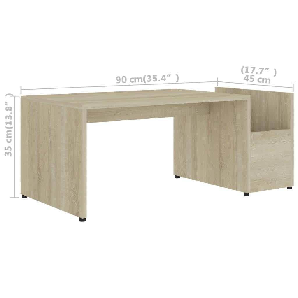 Stolić za kavu boja hrasta sonome 90x45x35 cm konstruirano drvo