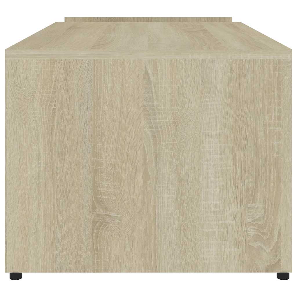 Stolić za kavu bijeli i hrast 90 x 45 x 35 cm konstruirano drvo