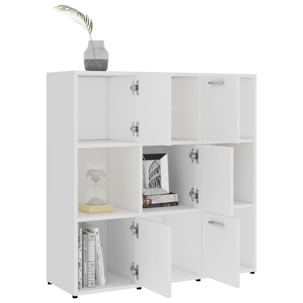 Ormarić za knjige bijeli 90 x 30 x 90 cm od konstruiranog drva